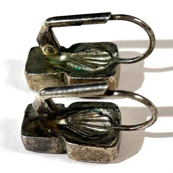 Sterling Silver Drop Earrings With Purple & Pink Gemstones - Picture 7 of 9